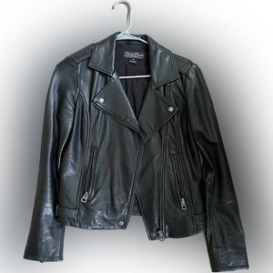 Lucky Brand Leather Moto Jacket XS
